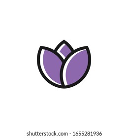 Creative modern lotus logo icon design vector