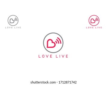 Creative Modern Love Live Logo Design