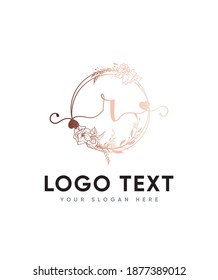 Creative , Modern, Luxury leaf ornaments and an elegant decorative letter type R logo template, Vector logo for business and company identity 