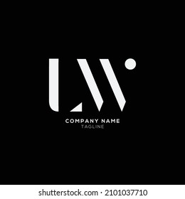 Creative modern LW Letter Business Logo Design Alphabet Icon Vector Symbol. Creative elegant letter LW logo template.