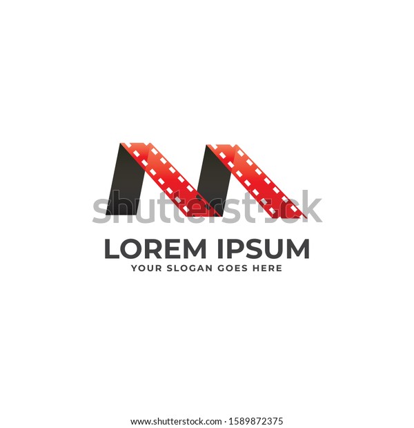 Creative Modern M Letter Cinematography Logo Stock Vector ...