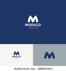 creative and modern M letter logo design template 