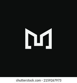 Diseño de logotipo M moderno creativo, icono vectorial de letra M mínima