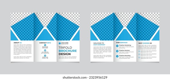 Creative modern marketing trifold brochure design template
