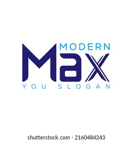 Creative Modern Max Logo Icon Vector Design Illustration