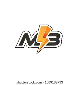 Creative and modern MB Letter bolt logo design template vector eps 