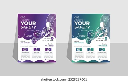 Creative modern medical flyer a4 template design