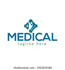 Creative Modern medical vector logo design template