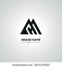 Creative Modern MH HM Lettermark Logo Design for Corporate Branding.