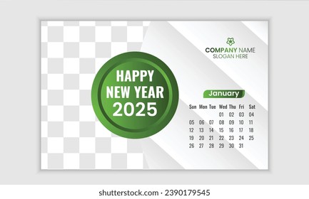 Creative modern minimal 2025 desk canender design template