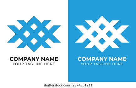 Creative modern minimal abstract monogram initial letter wxxxm logo design template
