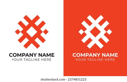 Plantilla de diseño del logotipo xox de la letra inicial de un monograma abstracto creativo y moderno
