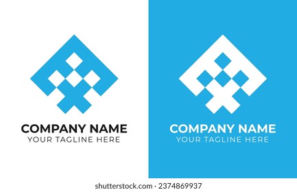 Creative modern minimal abstract monogram initial letter x logo design template