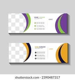 Creative modern minimal email signature template design 