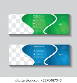 Creative modern minimal email signature template design 