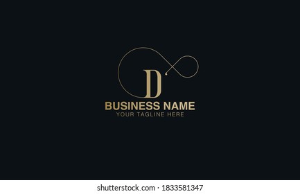 creative modern minimal floral initial text logo design vector