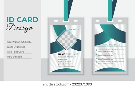 creative modern minimal Id card  design 