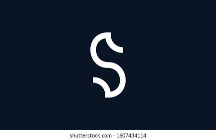 Creative modern minimal Letter S logo.