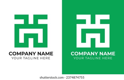 Plantilla de diseño de logotipo empresarial abstracto de monograma de monograma moderno y creativo