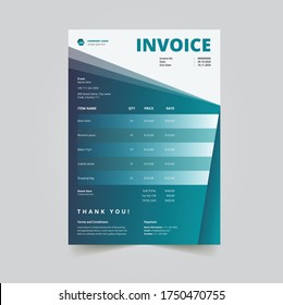 Creative Modern minimal smart trendy colorful latest Editable Invoice Template Design