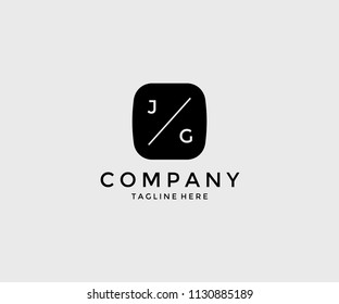 Creative Modern Minimal Tech JG Letter Logo