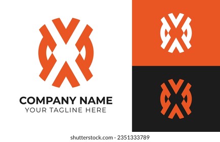 Creative modern minimalist abstract x letter logo design template