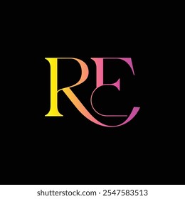 creative modern minimalist alphabet vector icon negative space simple logo design for your business and brand