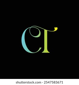 creative modern minimalist alphabet vector icon negative space simple logo design for your business and brand