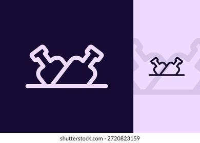 Creative Modern Minimalist Bottle Logo Design for Beverage Brand and Product Identity