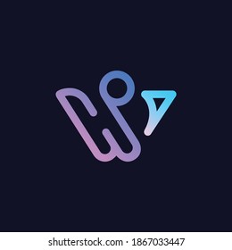 creative modern minimalist colorful cpa letter logo design