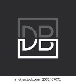 Creative Modern Minimalist DB Letter Logo Design. Letter DB Logo Monogram for any Business