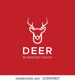 creative modern minimalist deer logo