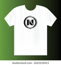 Creative Modern Minimalist Editable Vector White T-Shirt Design for Trendy Fashion | Customizable Tee Graphic | Simple Clean Style | Digital Download | Unisex Art