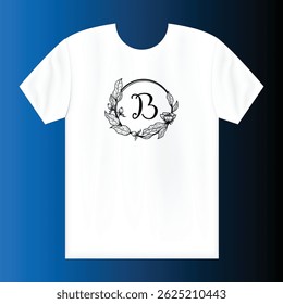 Creative Modern Minimalist Editable Vector White T-Shirt Design for Trendy Fashion | Customizable Tee Graphic | Simple Clean Style | Digital Download | Unisex Art