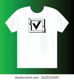Creative Modern Minimalist Editable Vector White T-Shirt Design for Trendy Fashion | Customizable Tee Graphic | Simple Clean Style | Digital Download | Unisex Art