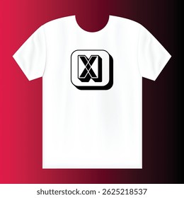 Creative modern minimalist editable vector white t-shirt design for print-on-demand, clean aesthetic, stylish tee mockup, customizable fashion graphic template for designers and brands
