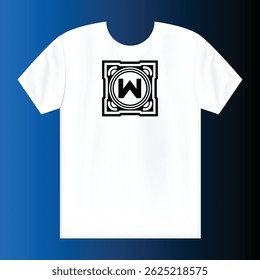 Creative modern minimalist editable vector white t-shirt design for print-on-demand, clean aesthetic, stylish tee mockup, customizable fashion graphic template for designers and brands