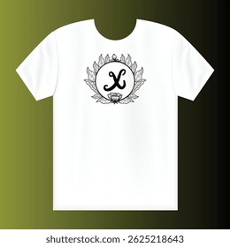 Creative modern minimalist editable vector white t-shirt design for print-on-demand, clean aesthetic, stylish tee mockup, customizable fashion graphic template for designers and brands