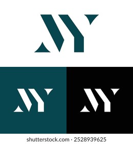 Criativo moderno, minimalista, inicial, lettermark MY marca e logotipo da empresa.