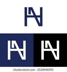 Creativo, moderno, minimalista, inicial, marca de HN y logotipo de la empresa.