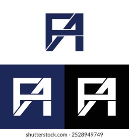 Creativo moderno, minimalista, inicial, marca FA o FA marca y logotipo de la empresa.