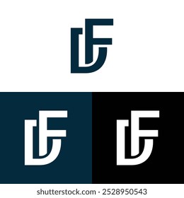 Creative modern, minimalist, initial, lettermark DF or FD brand and company logo.