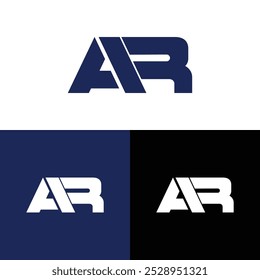 Creative modern, minimalist, initial, lettermark AR brand and company logo.