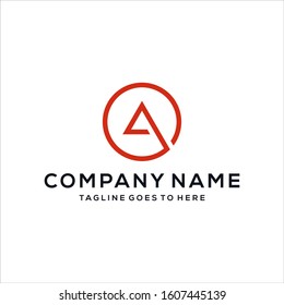 Creative modern Minimalist letter AO logo design vector