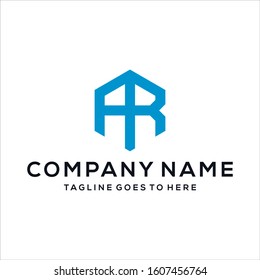 Creative modern Minimalist letter AR logo design vector