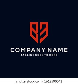 Creative modern Minimalist letter BE logo design vector