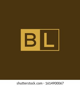 Creative modern Minimalist letter BL logo design vector