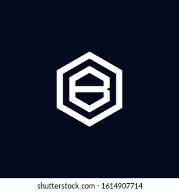 Creative modern Minimalist letter BO logo design vector