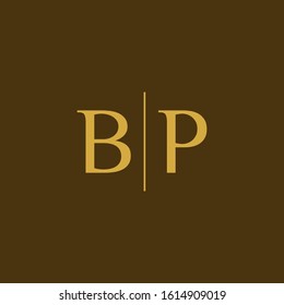 Creative modern Minimalist letter BP logo design vector