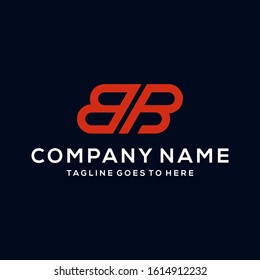 Creative modern Minimalist letter BR logo design vector